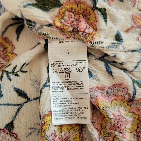 Old Navy Floral Off-Shoulder Top - White and Pink - Picture 4 of 4